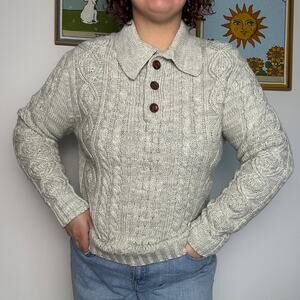 YOUNGBLOODS Vintage henley collared sweater size Large